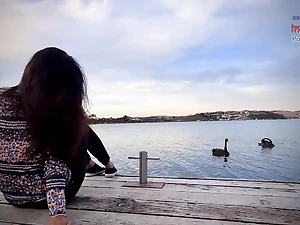 Desi Indian teenage nymph Indian_Diva heads naughty with public BLOWJOB and cum shot